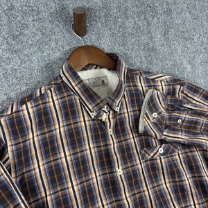 7 Diamonds Premium‎ Mens Plaid Button Down Shirt Long Sleeve Size L